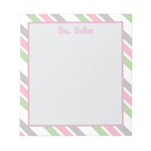 Personlig Pastel Rand Lacher Gift Anteckningsblock