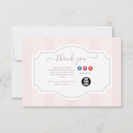 Personlig Pastel Rosa Cake Bakery Tack Kort