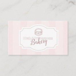 Personlig Pastel Rosa Cake Bakery Visitkort