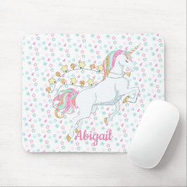 Personlig Pastel Rosa Magic Unicorn Stars Musmatta