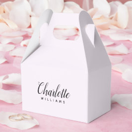 Personlig Pastel Rosa Monogram Favoritruta Presentaskar