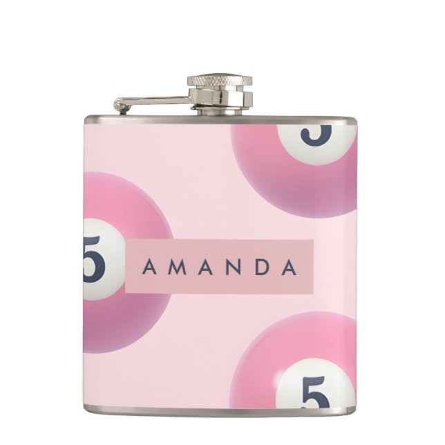 Personlig Pastel Rosa nummer 5 miljard Boll Fickplunta (Framsidan)
