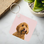 Personlig Pastel Rosa Phone Case med Hund Photo<br><div class="desc">Ta med dig en biet av din hårig-vän var du än befinner dig med den här personlig klistra rosa-nyckelkedjan. Med ett foto av din älskade hund och deras namn lägger den här högkvalitativa nyckelkedjan till en gnutta charm i nycklar, väska eller ryggsäck. Bakgrunden för mjuk pastellrosa belyser på ett vackert...</div>
