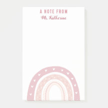 Personlig Pastel Rosa Rainbow Calligraphy