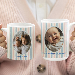 Personlig Pastell Ram För Foton Mors Dag Kaffemugg