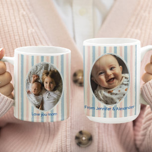 Personlig Pastell Ram För Foton Mors Dag Kaffemugg