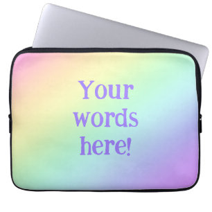 Personlig Pastell Regnbågsgradient Laptop Fodral