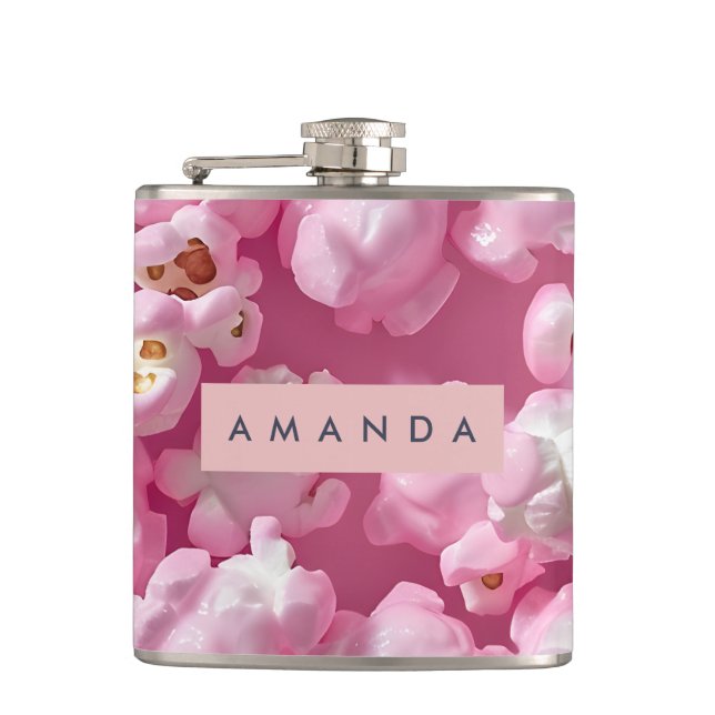 Personlig Pastell Rosa Popcorn Fickplunta (Framsidan)