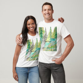 Personlig Pastellgrön Abstrakt Trädvattenfärg T Shirt