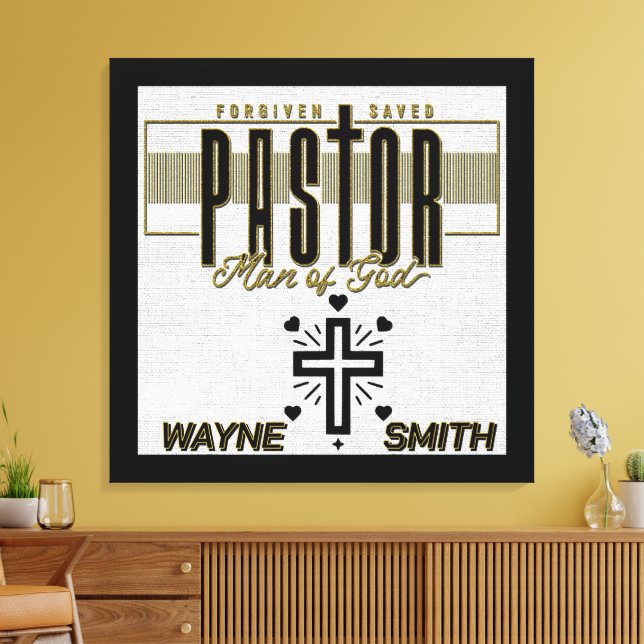 Personlig Pastor Man of God Canvastryck (Insitu (Vardagsrum))