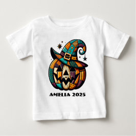 Personlig Patchwork Pumpk Halloween T Shirt