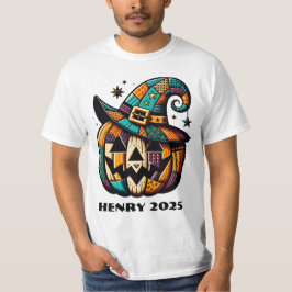 Personlig Patchwork Pumpk Halloween T Shirt
