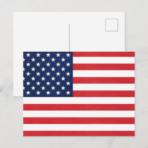 Personlig Patriotic American Flagga Vykort