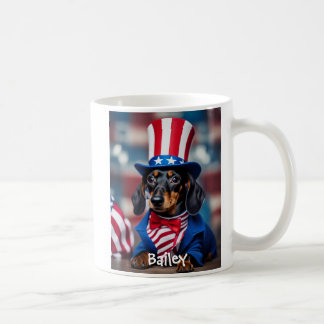 Personlig Patriotic Dachshund Mugg