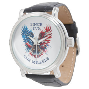 Personlig Patriotic Färg America Bold Eagle Armbandsur