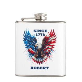 Personlig Patriotic Färg America Bold Eagle Fickplunta
