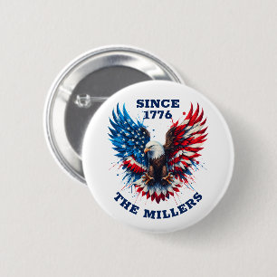 Personlig Patriotic Färg America Bold Eagle Knapp