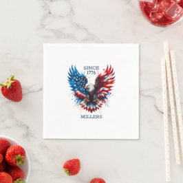 Personlig Patriotic Färg America Bold Eagle Pappersservett