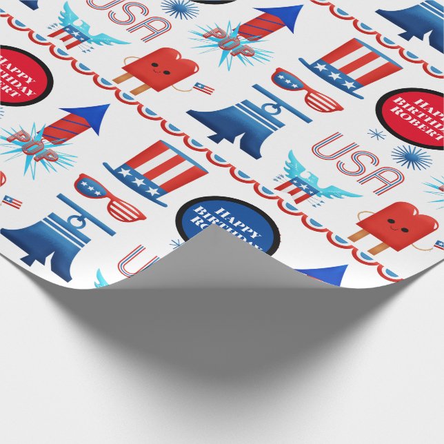 Personlig Patriotic Presentpapper (Hörn)