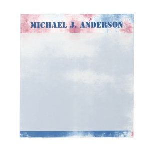 Personlig Patriotic Red White och Blue Tie Dye Anteckningsblock