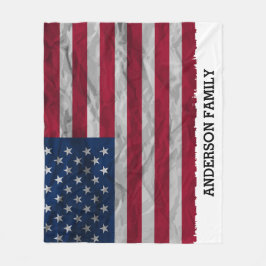 Personlig Patriotic USA American Flagga Fleecefilt