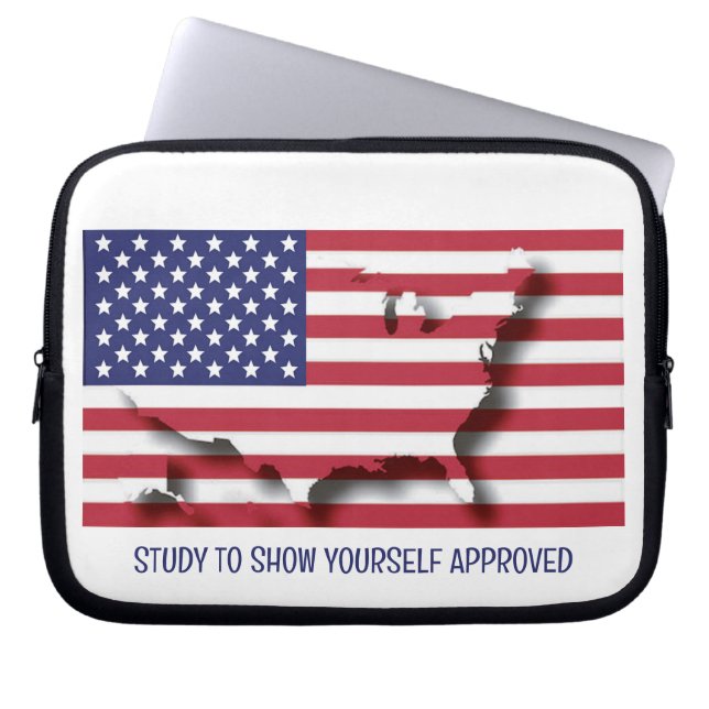 Personlig Patriotic USA AMERICAN Flagga Laptop Fodral (Framsidan)