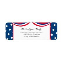 Personlig Patriotic USA Returadress