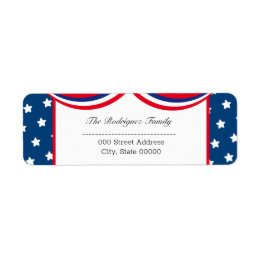 Personlig Patriotic USA Returadress Etikett