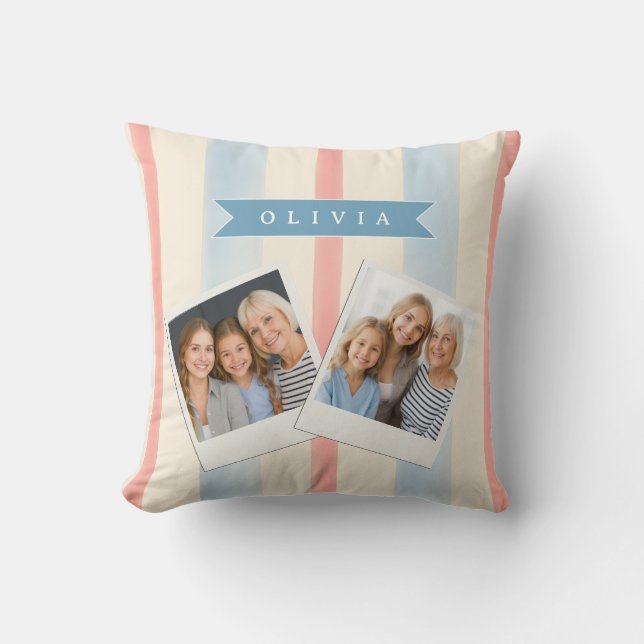 Personlig patriotisk minnesdag 4 juli kudde (Framsida)