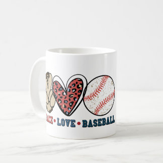 Personlig Peace Kärlek Baseball Mugg