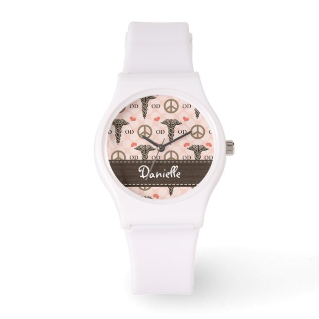 Personlig Peace Kärlek Pharmacy Armbandsur (Framsida)