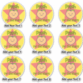 Personlig Peach Fruit Teacher Reward Stickers Klistermärken