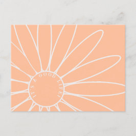Personlig Peach Fuzz-Daisyn Flower vycard Vykort