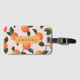 Personlig Peach Mönster Cute Peacher Bagagebricka