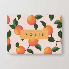 Personlig Peach Mönster Cute Peacher Knapp