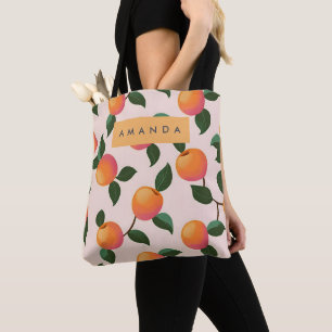 Personlig Peach Mönster Cute Peacher Tygkasse
