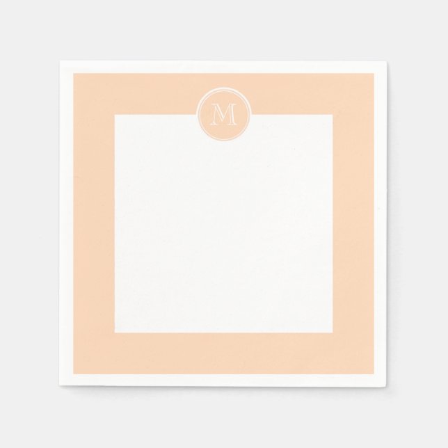 Personlig Peach Puff High End Färgad Pappersservett (Framsidan)