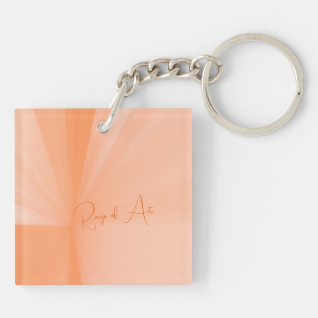 Personlig Peach Rays, minimal Abstrakt Art (Baksidan)