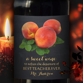 Personlig Peacher Sweet Teacher Vin etikett