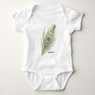 Personlig Peacock Fjäder Välj bakgrund T Shirt