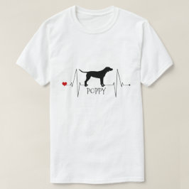 Personlig Pekare Kärlek Mitt Hund hjärtslag T-shirt