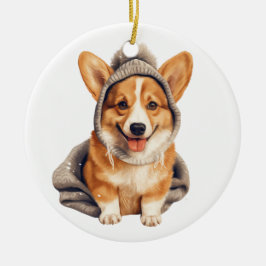 Personlig Pembroke Welsh Corgi Hund Art Julgransprydnad Keramik