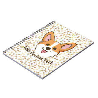 Personlig Pembroke Welsh Corgi Puppy Hund Stars Anteckningsbok