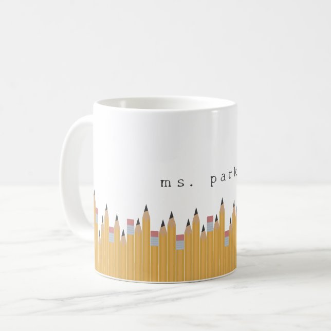 Personlig Pencil Kaffemugg (Framsida vänster)