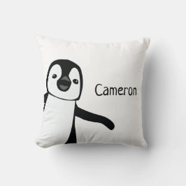 Personlig Penguin Black och white | BABY Kudde