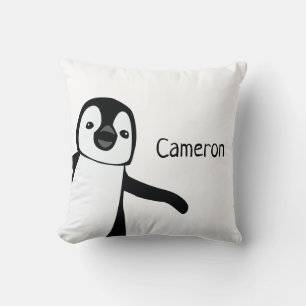 Personlig Penguin Black och white BABY Kudde