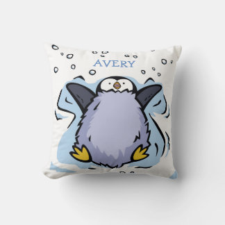 Personlig Penguin Chick Angel Cushion Kudde