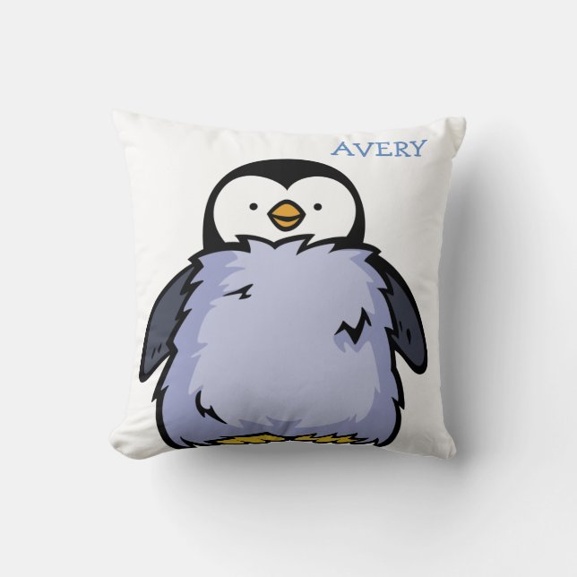 Personlig Penguin Chick Big Cushion Kudde (Framsida)