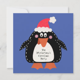 Personlig Penguin-inbjudan till julfest