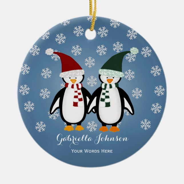 Personlig Penguin Ornament (Framsidan)